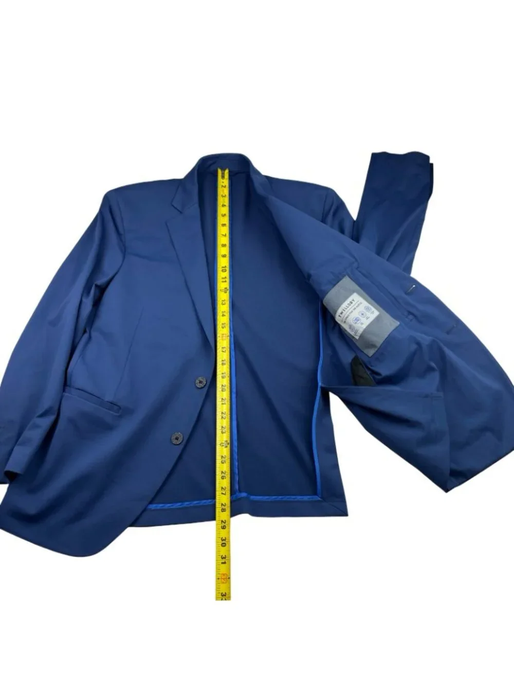 Twillory Men’s Performance Stretch Travel 2-Button Blazer Blue • 42S